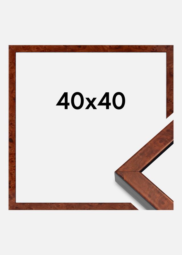 Ramme Hermes Akrylglas Burr Walnut 40x40 cm