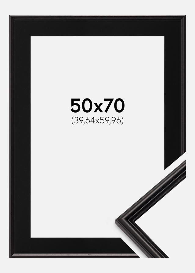 Ramme Horndal Sort 50x70 cm - Passepartout Sort 16x24 inches