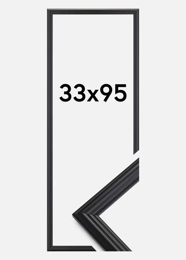 Ramme Siljan Akrylglas Sort 33x95 cm
