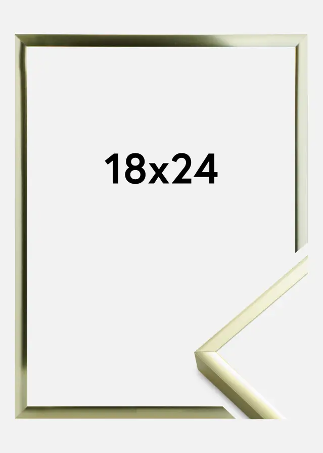Ramme Aluminum Gold 18x24 cm