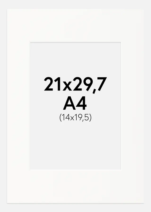 Passepartout Offwhite (Hvid kerne) 21x29,7 cm (14x19,5)