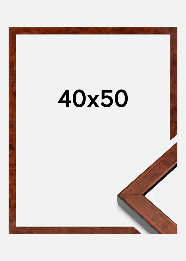 Ramme Hermes Akrylglas Burr Walnut 40x50 cm