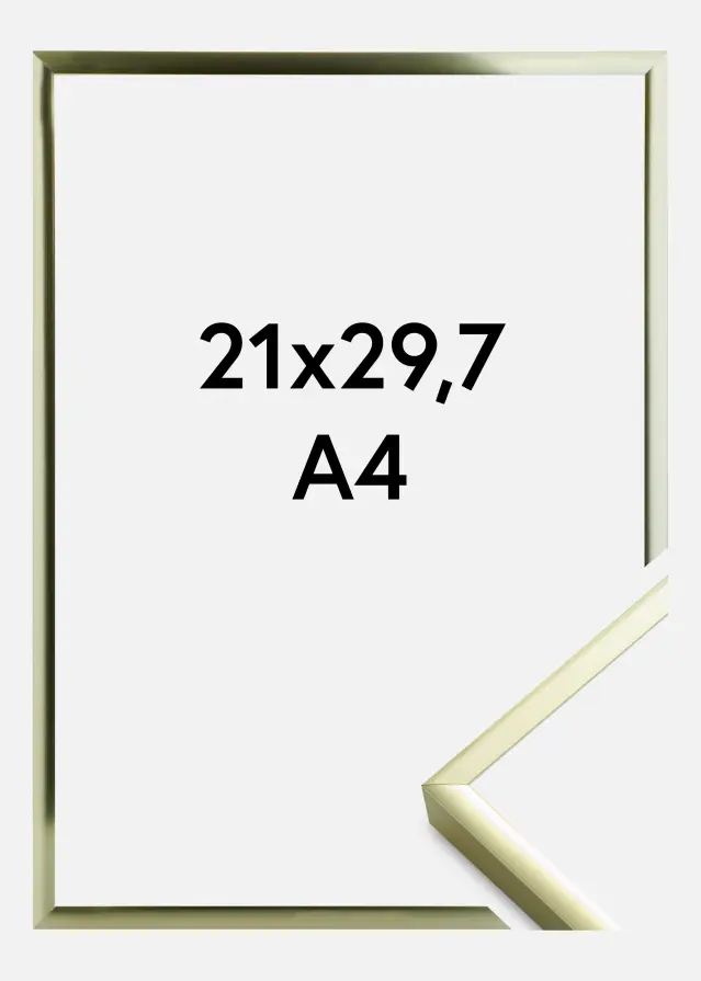 Ramme Aluminum Gold 21x29,7 cm (A4)