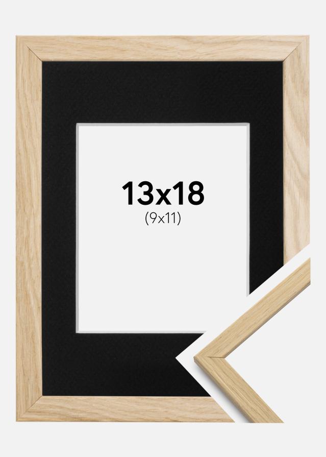 Ramme Edsbyn Eg 13x18 cm - Passepartout Sort 10x12 cm