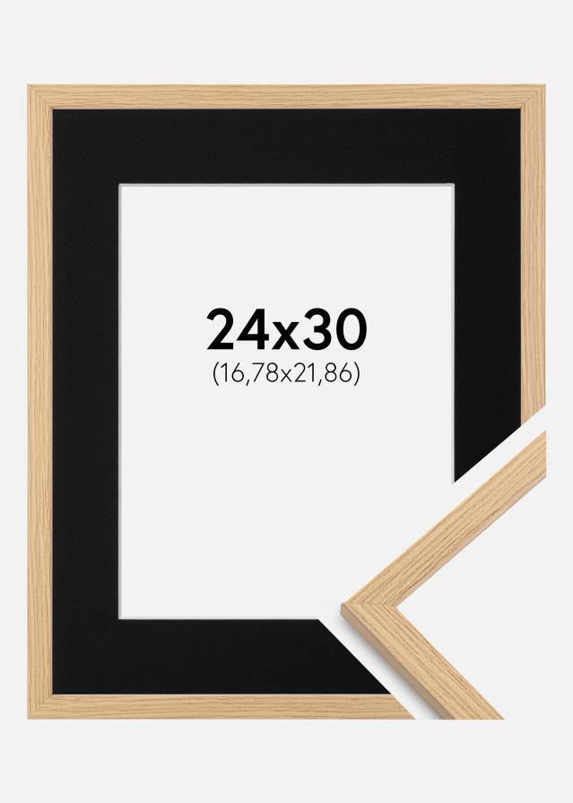Ramme Galant Eg 24x30 cm - Passepartout Sort 7x9 inches