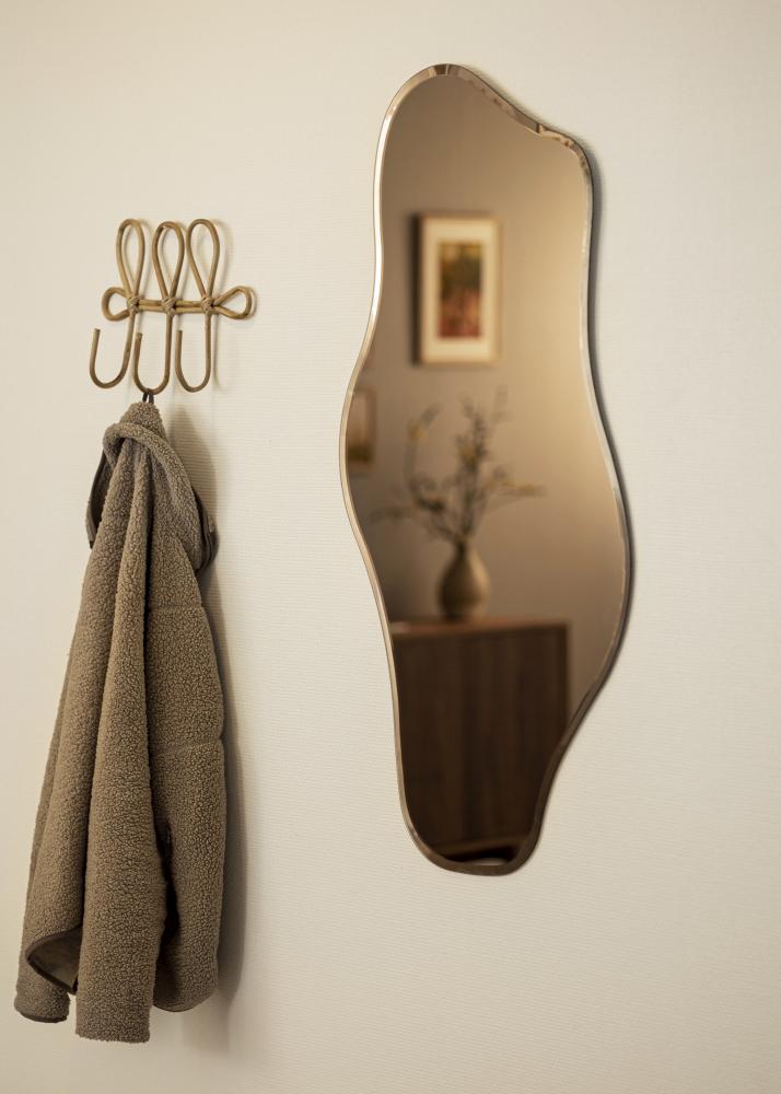 Spejl Wave Brown 55x110 cm