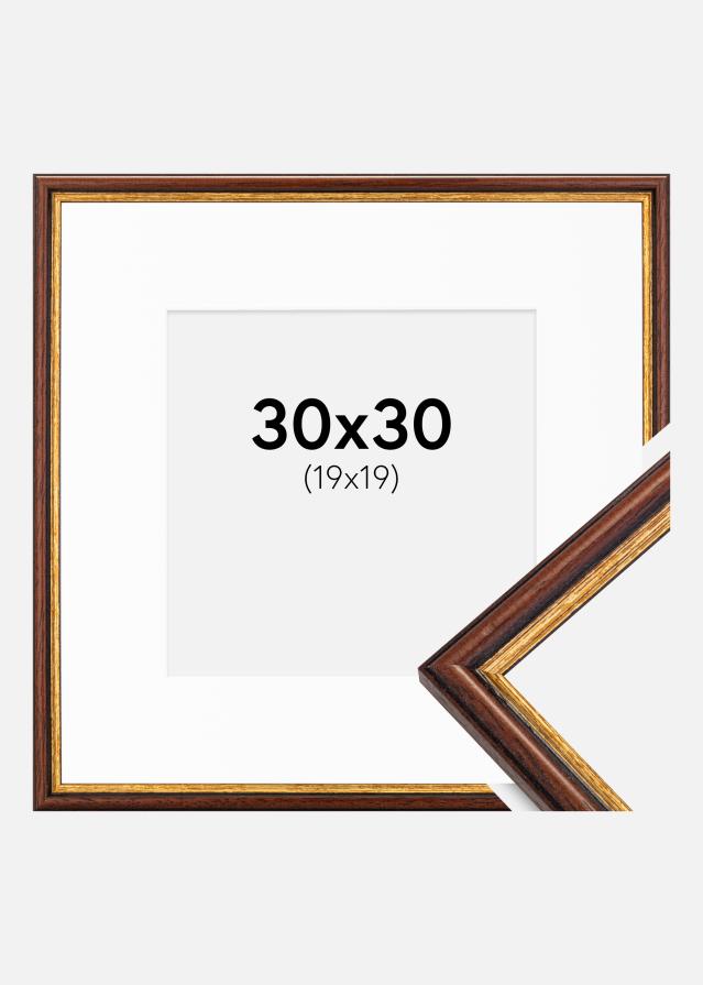 Ramme Horndal Brun 30x30 cm - Passepartout Hvid 20x20 cm