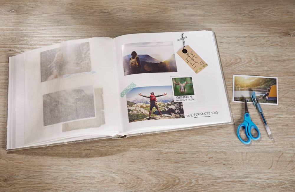 Premium Album Sort 38x38 cm (100 Hvide sider / 50 blade)