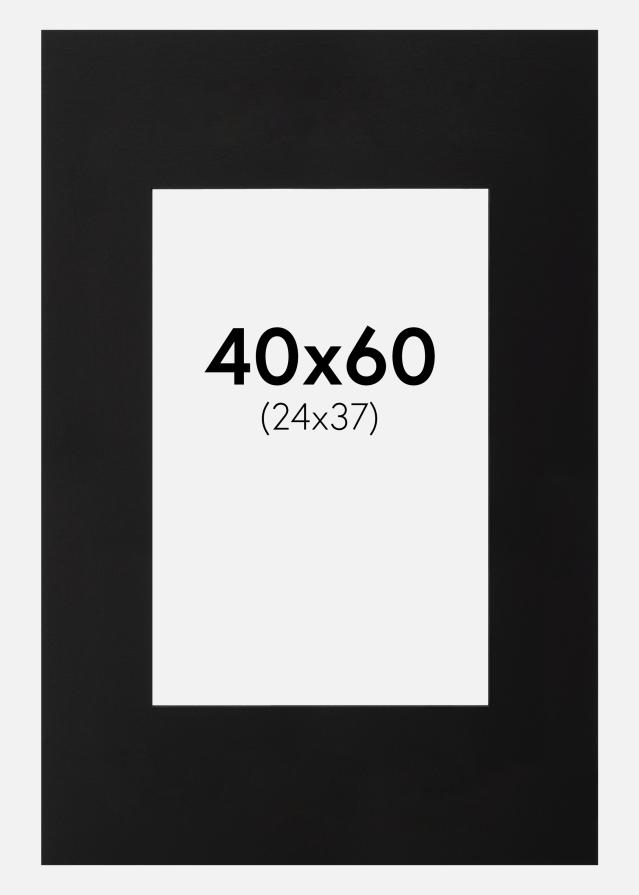 Passepartout Sort (Sort kerne) 40x60 cm (24x37)