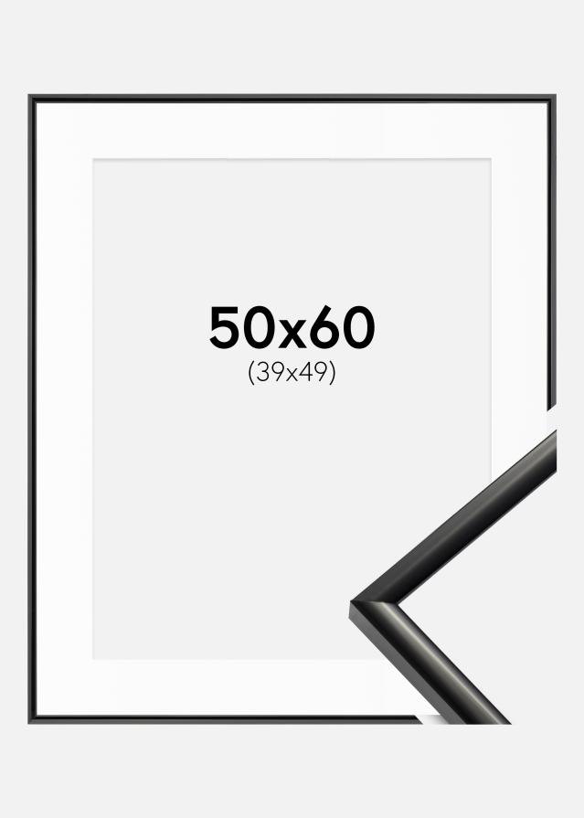 Ramme New Lifestyle Sort 50x60 cm - Passepartout Hvid 40x50 cm