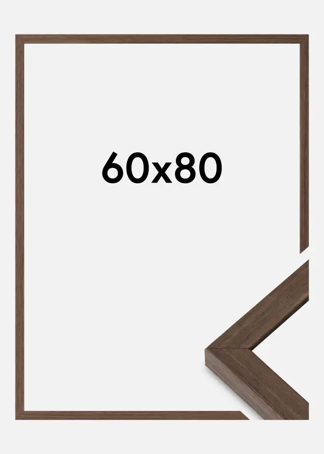 Ramme Hermes Akrylglas Valnød 60x80 cm