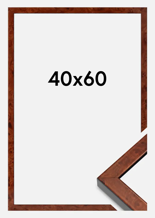 Ramme Hermes Akrylglas Burr Walnut 40x60 cm