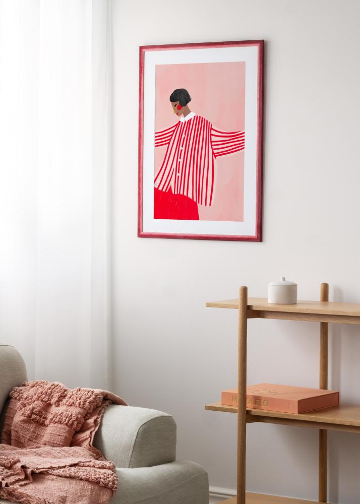 Ramme Cornwall Akrylglas Mørkerød 30x30 cm