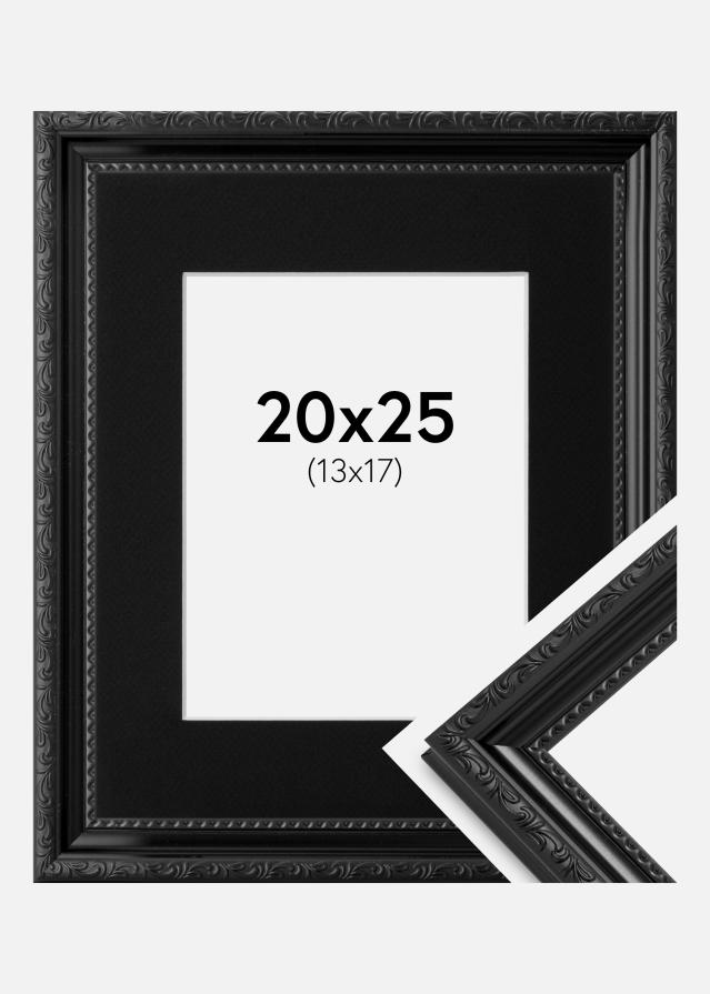 Ramme Abisko Sort 20x25 cm - Passepartout Sort 14x18 cm