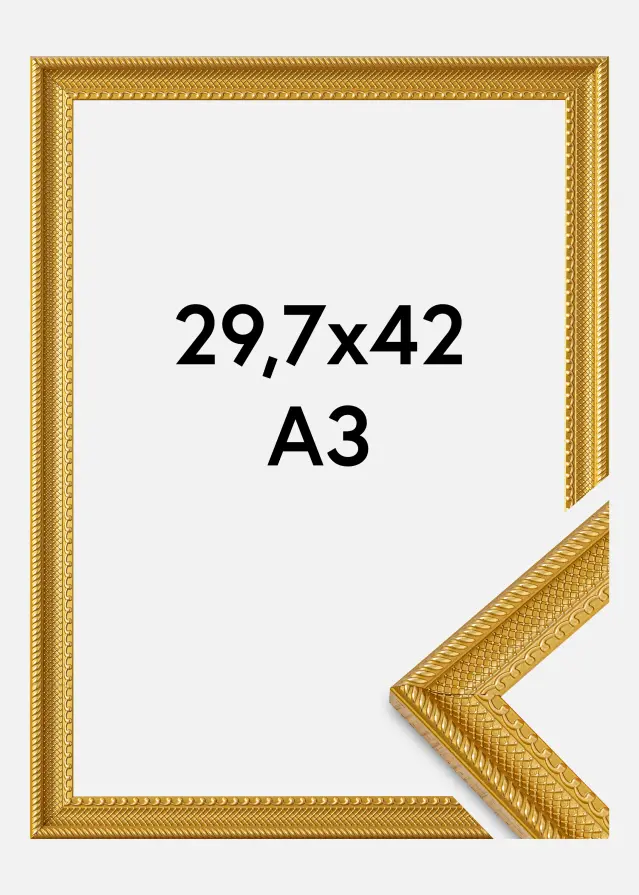 Ramme Lattice Akrylglas Guld 29,7x42 cm (A3)