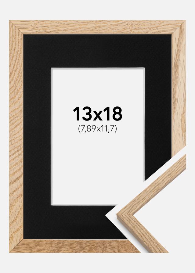 Ramme Oslo Eg 13x18 cm - Passepartout Sort 3,5x5 inches