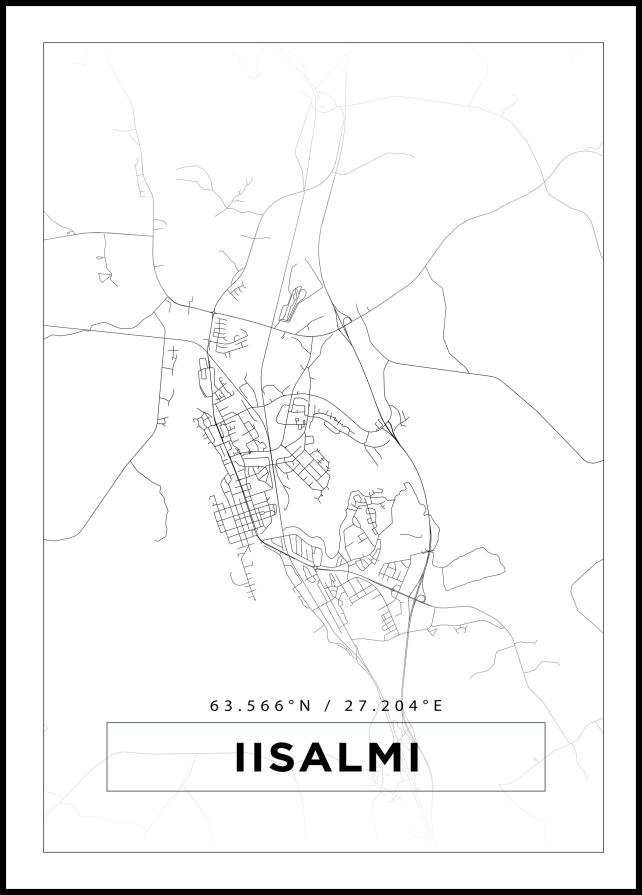 Kort - Iisalmi - Hvid Plakat