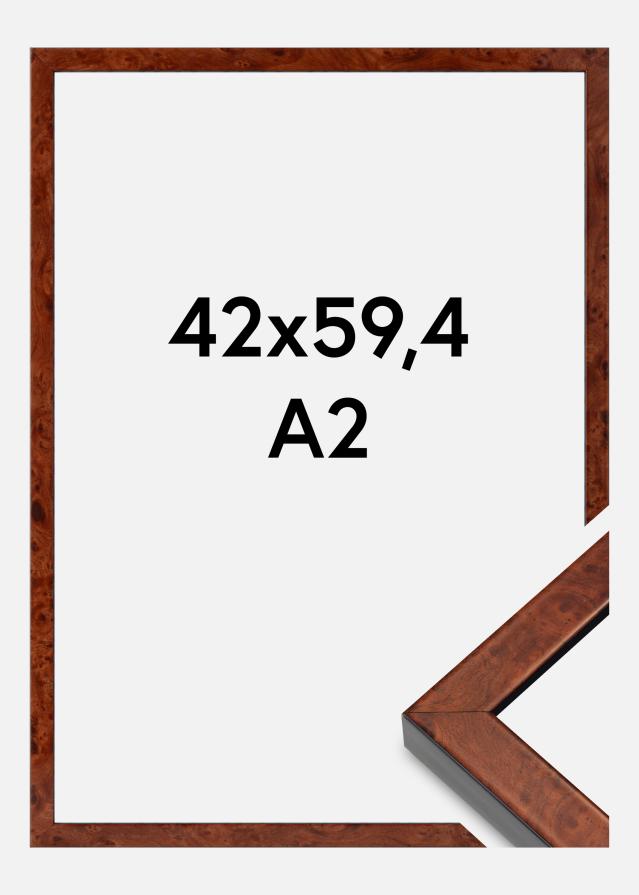 Ramme Hermes Akrylglas Burr Walnut 42x59,4 cm (A2)