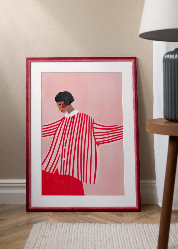 Ramme Cornwall Akrylglas Mørkerød 30x30 cm