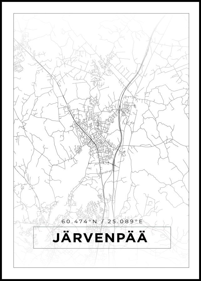 Kort - Järvenpää - Hvid Plakat