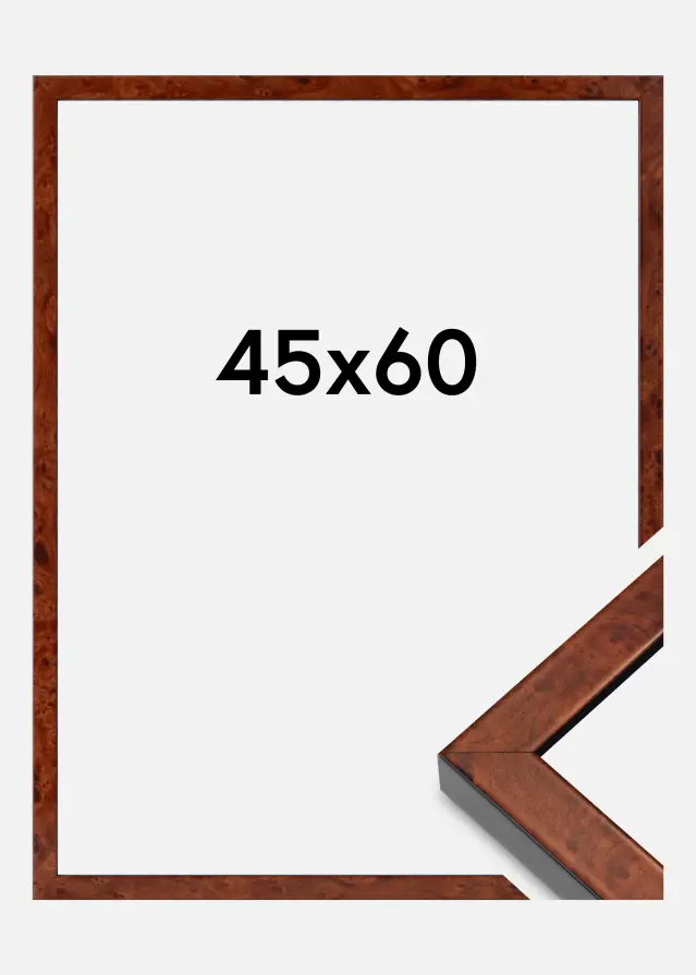 Ramme Hermes Akrylglas Burr Walnut 45x60 cm