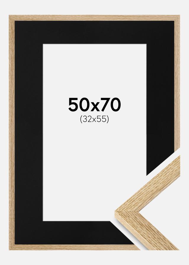 Ramme Selection Eg 50x70 cm - Passepartout Sort 33x56 cm