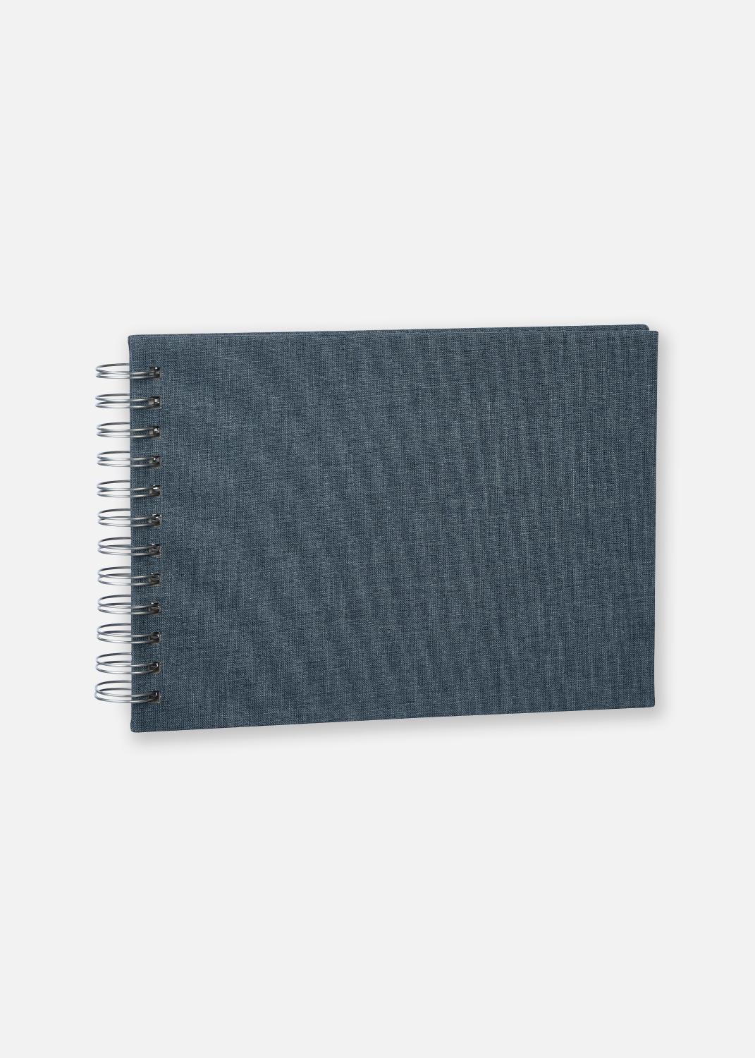 Product Image for Base Line Canvas Wire-O Blå 23x17 cm (40 Hvide sider / 20 Ark)
