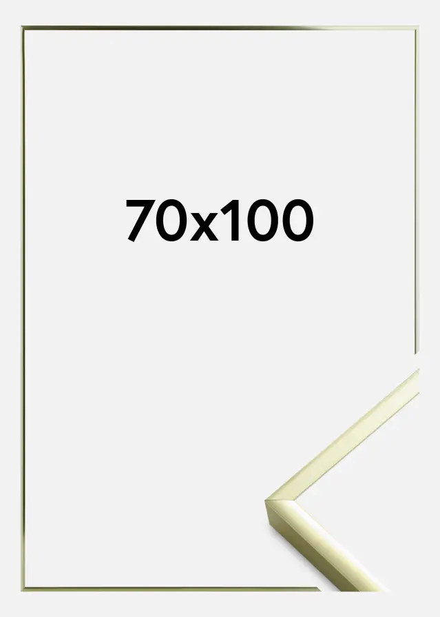 Ramme Aluminum Akrylglass Gold 70x100 cm
