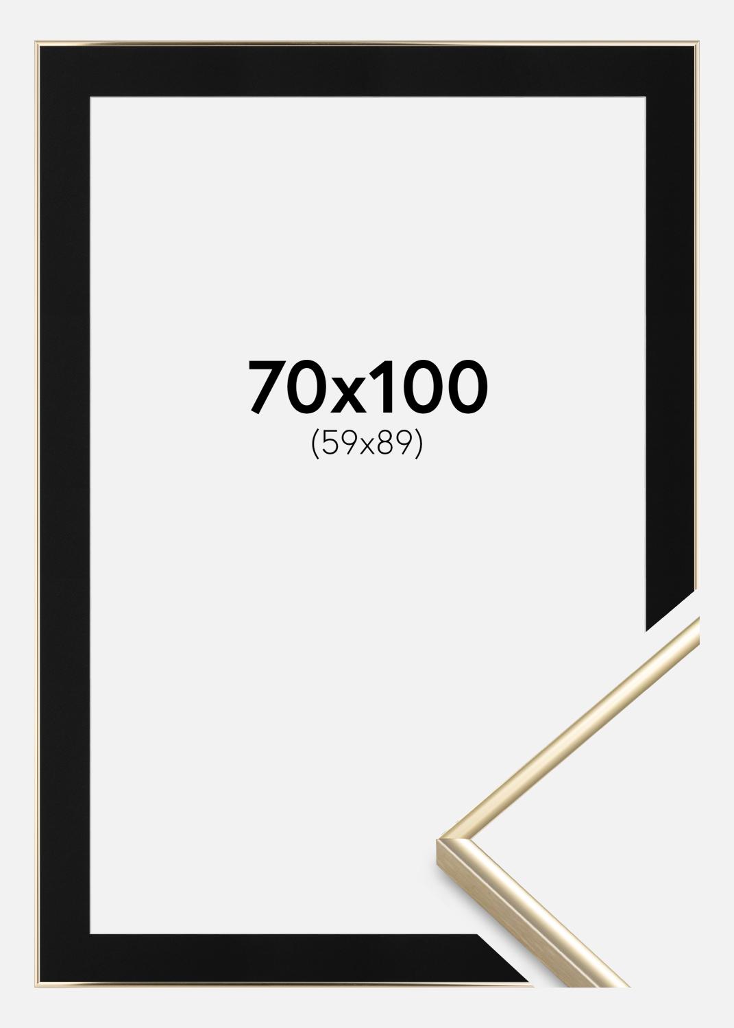 Product Image for Ramme Visby Blank Guld 70x100 cm - Passepartout Sort 60x90 cm