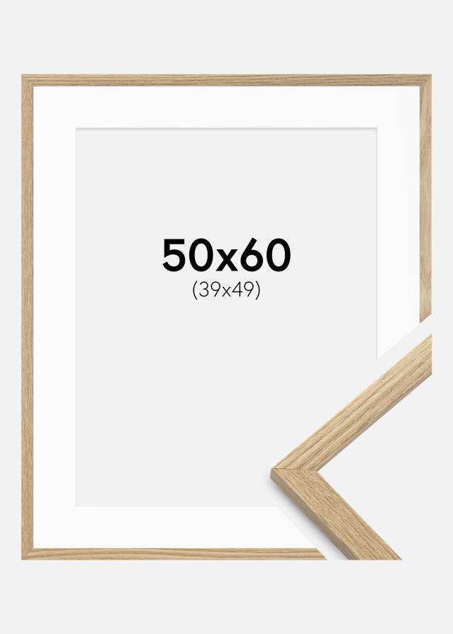 Ramme Trendy Eg 50x60 cm - Passepartout Hvid 40x50 cm
