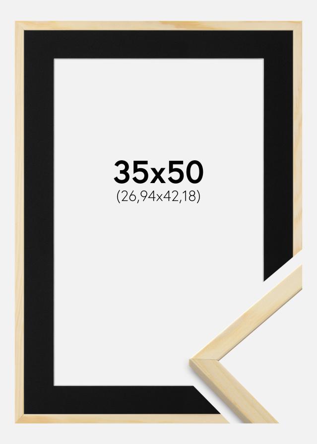Ramme Galant Fyr 35x50 cm - Passepartout Sort 11x17 inches