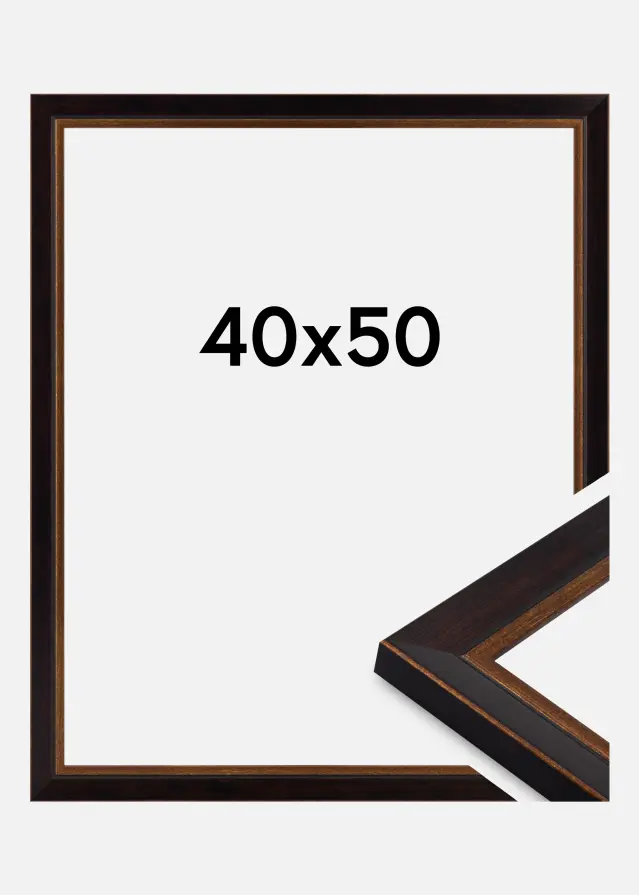 Ramme Apex Akrylglas Black / Mahogany 40x50 cm
