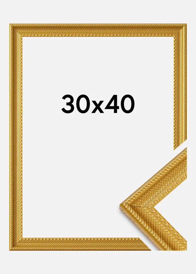 Ramme Lattice Akrylglas Guld 30x40 cm