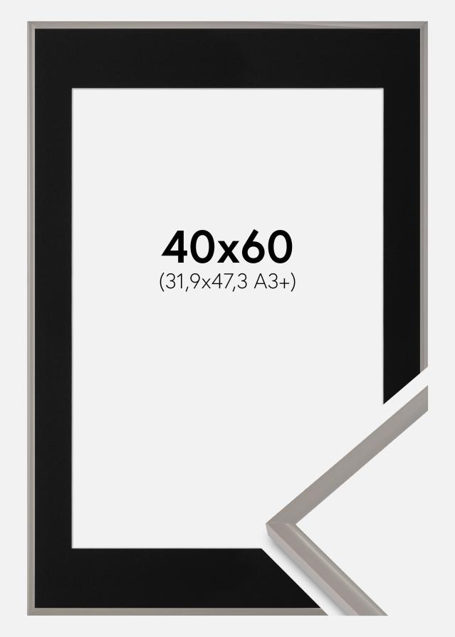 Ramme New Lifestyle Earth Grey 40x60 cm - Passepartout Sort 32,9x48,3 cm (A3+)
