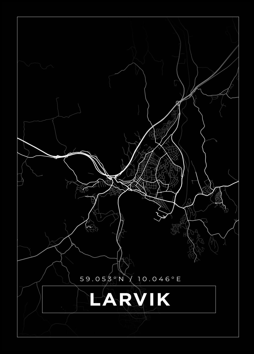 Product Image for Kort - Lavrik - Sort Plakat (30x40 cm)