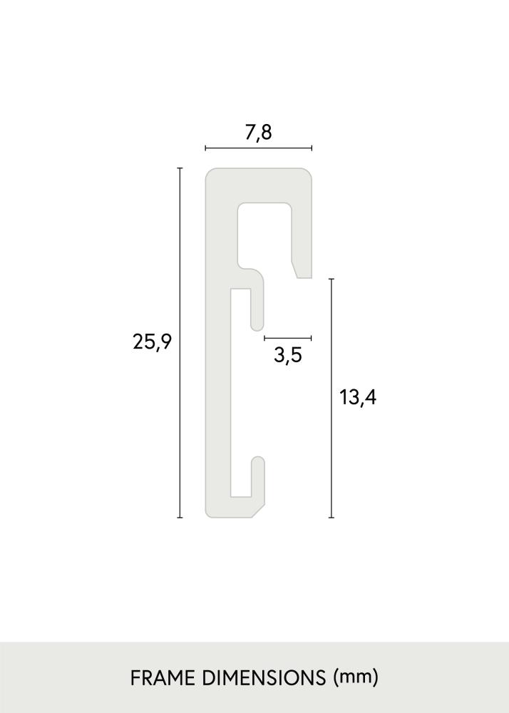Ramme Nielsen Premium Antirefleks Blank Sort 50x70 cm