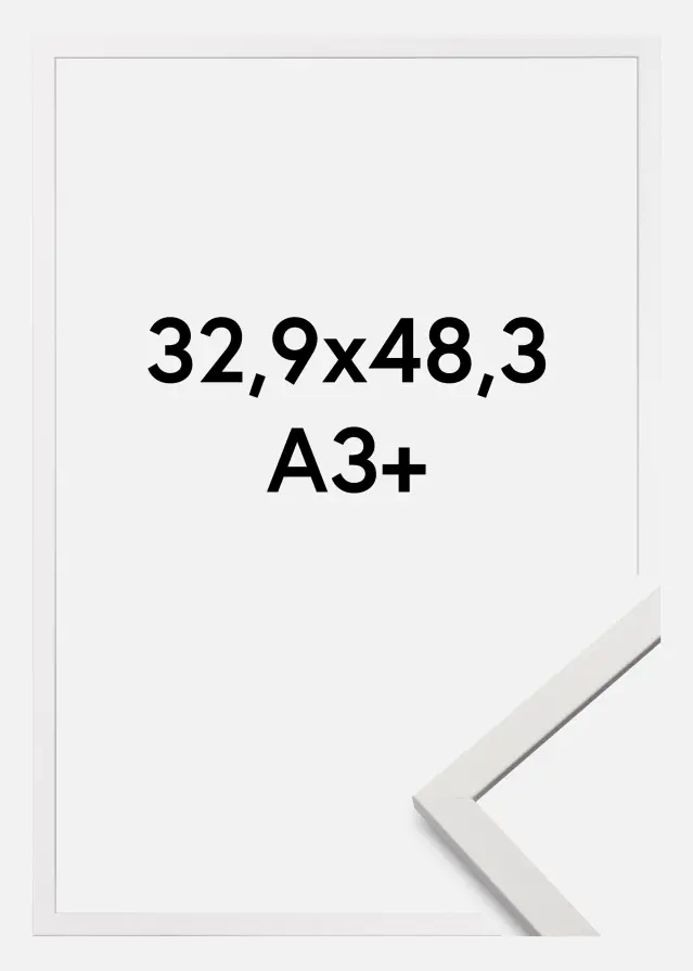Ramme Edsbyn Akrylglas Hvid 32,9x48,3 cm (A3+)