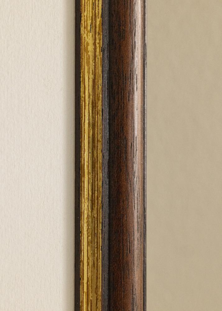 Ramme Siljan Brun 60x80 cm - Passepartout Hvid 50x65 cm