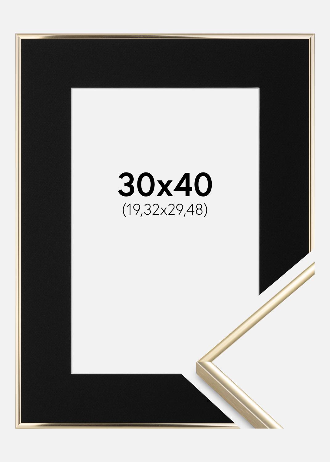 Product Image for Ramme Visby Blank Guld 30x40 cm - Passepartout Sort 8x12 inches