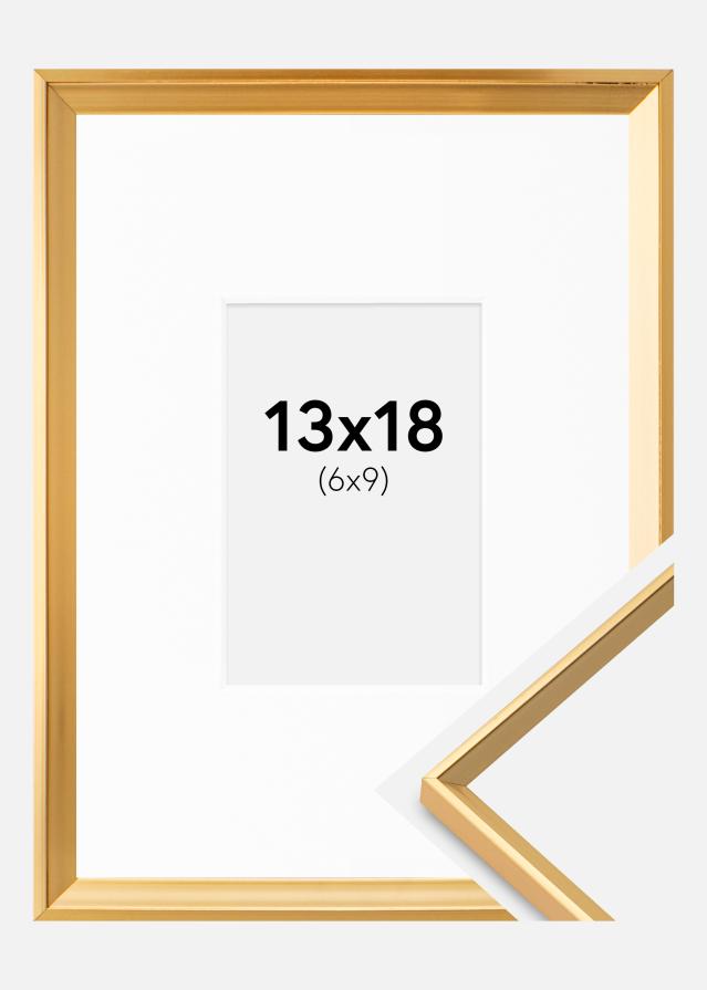 Ramme Desire Guld 13x18 cm - Passepartout Hvid 7x10 cm