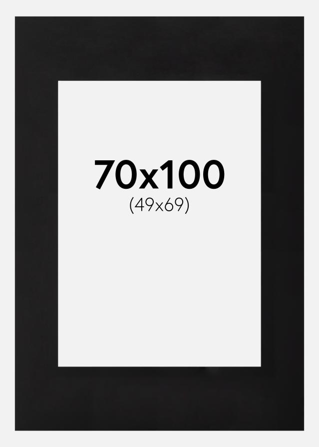 Passepartout Sort (Sort kerne) 70x100 cm (49x69)