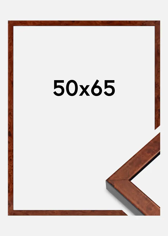 Ramme Hermes Akrylglas Burr Walnut 50x65 cm