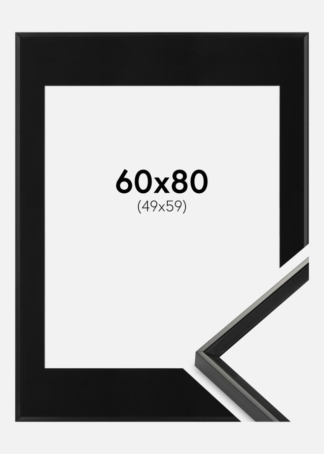 Ramme Desire Sort 60x80 cm - Passepartout Sort 50x60 cm