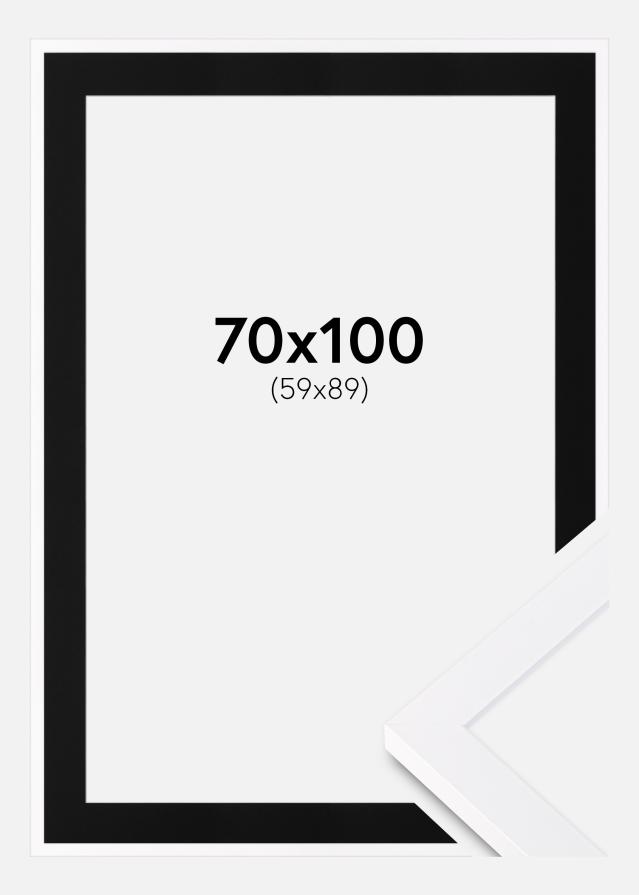 Ramme Selection Hvid 70x100 cm - Passepartout Sort 60x90 cm