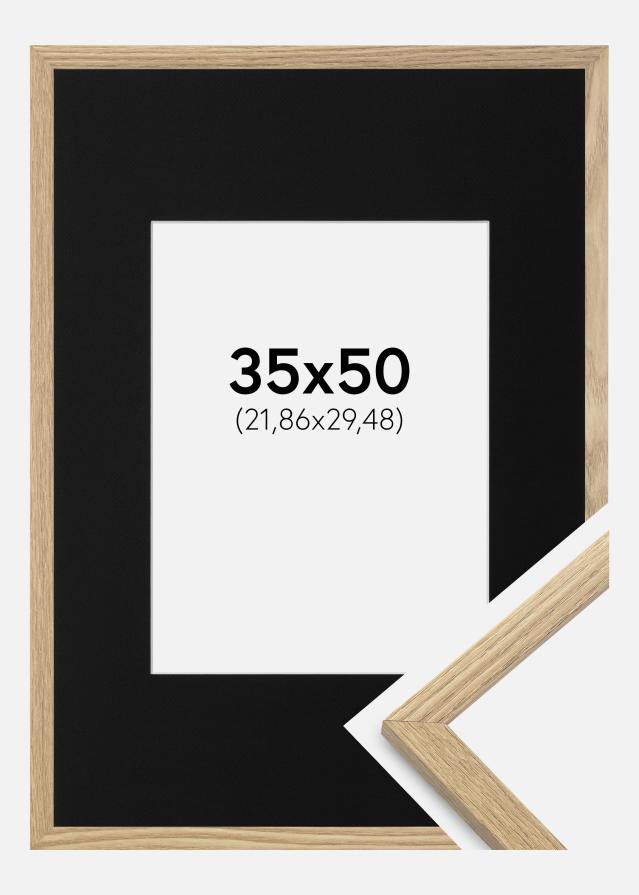 Ramme Trendy Eg 35x50 cm - Passepartout Sort 9x12 inches