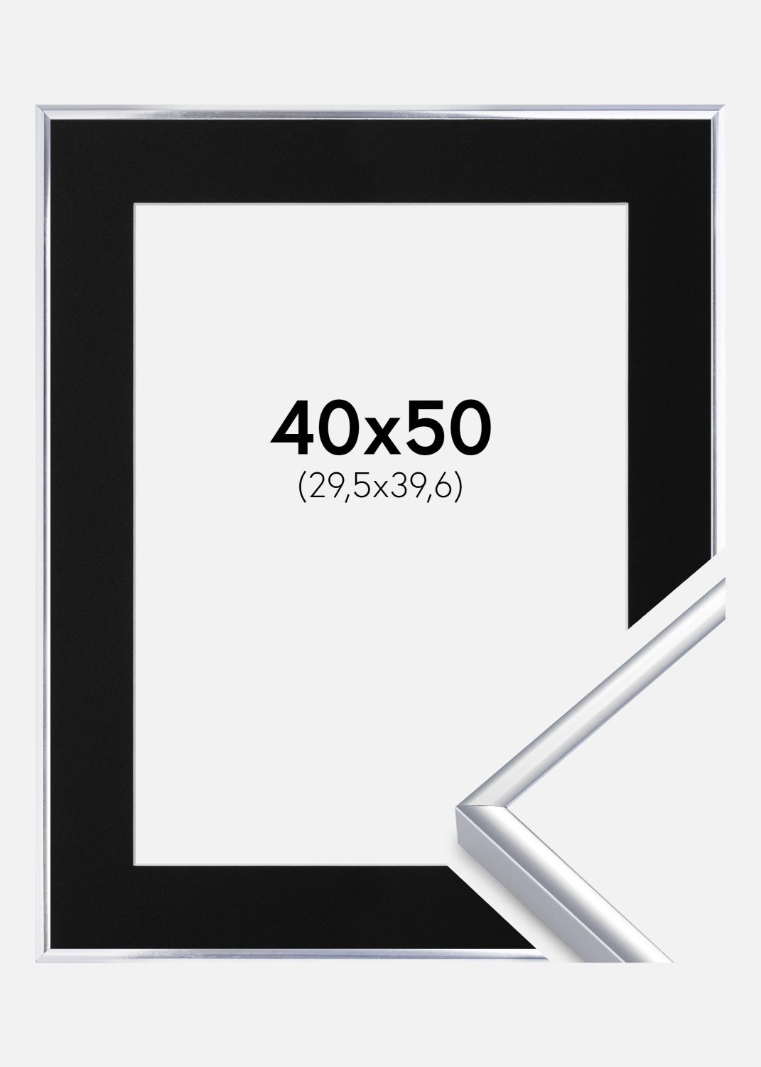 Product Image for Ramme Aluminium Blank Sølv 40x50 cm - Passepartout Sort 12x16 inches
