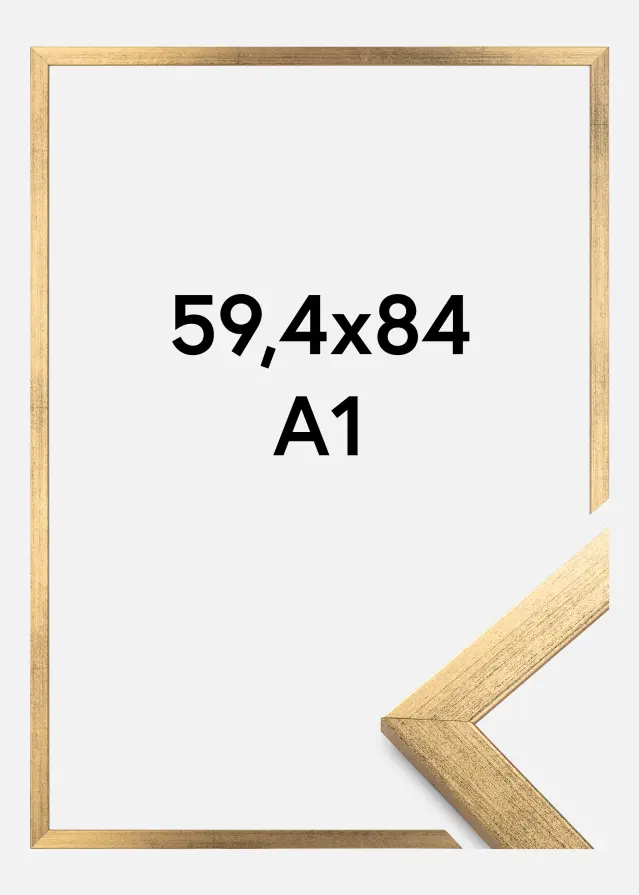 Ramme Stilren Akrylglas Guld 59,4x84 cm (A1)