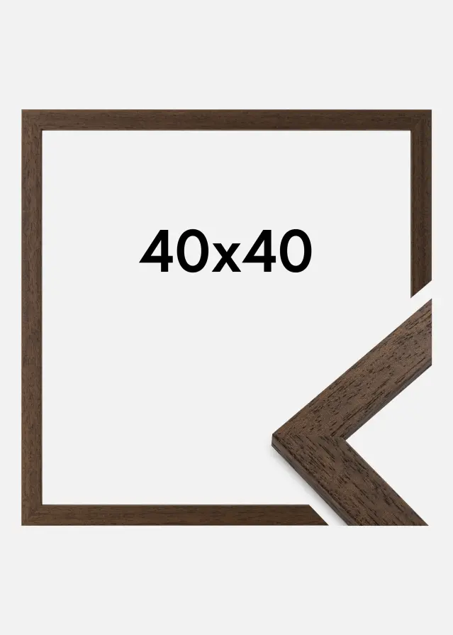 Ramme Brown Wood Akrylglas 40x40 cm
