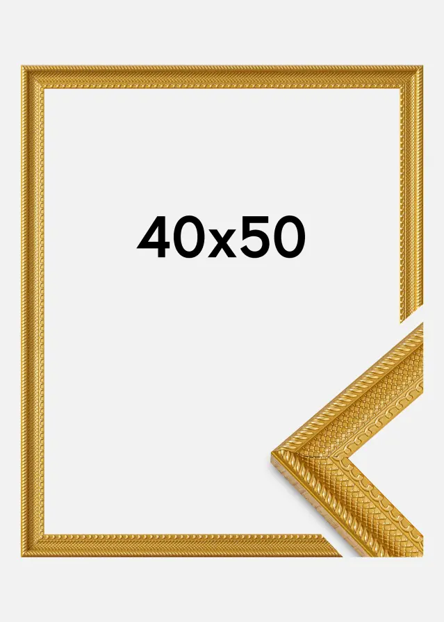 Ramme Lattice Akrylglas Guld 40x50 cm