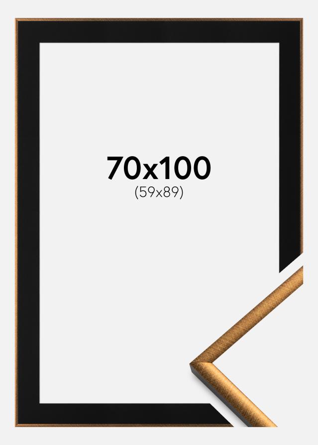 Ramme New Lifestyle Bronze 70x100 cm - Passepartout Sort 60x90 cm